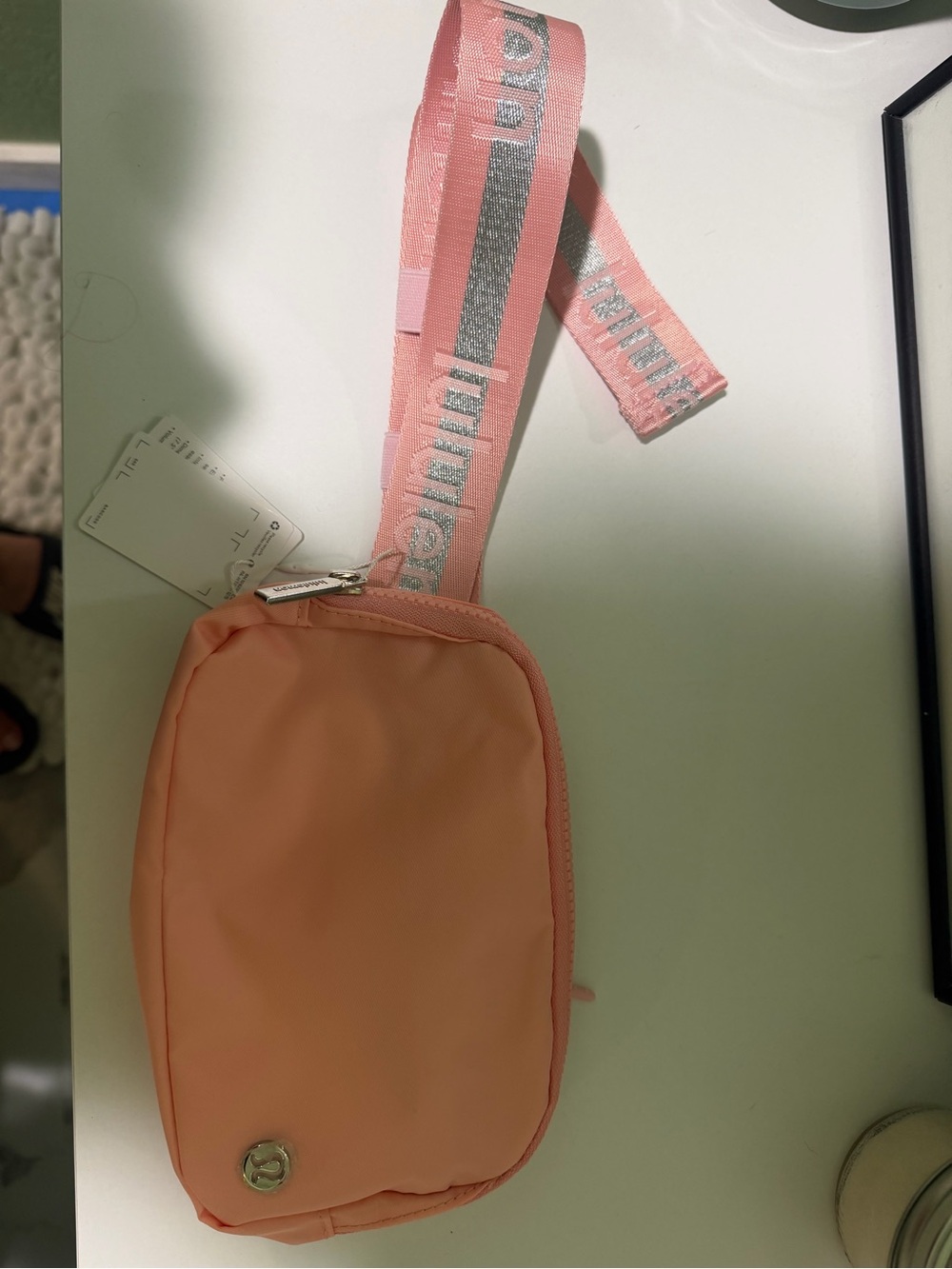 Brand NEW Lululemon athletica Peach Crossbody Sling with Branded Strap